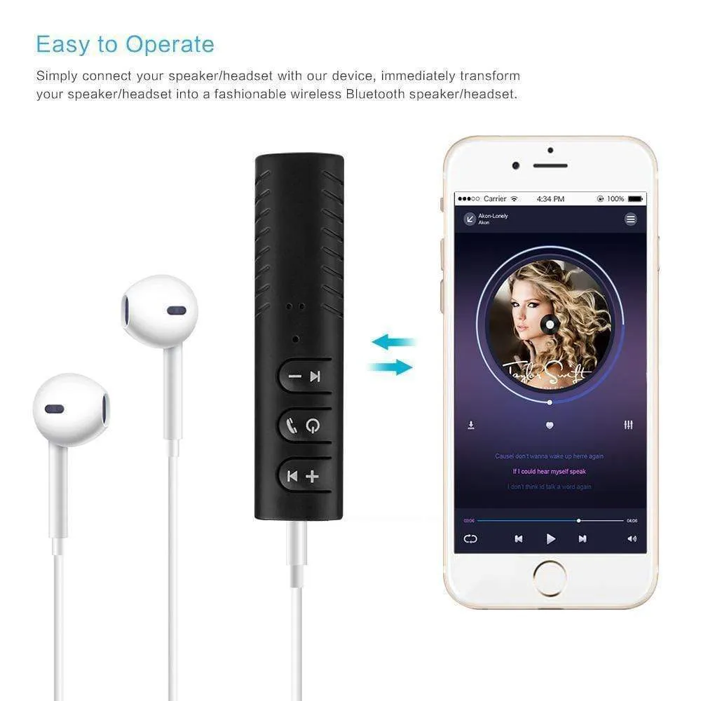 Universal 3.5mm jack Bluetooth Car Audio Receiver AUX Adaptor