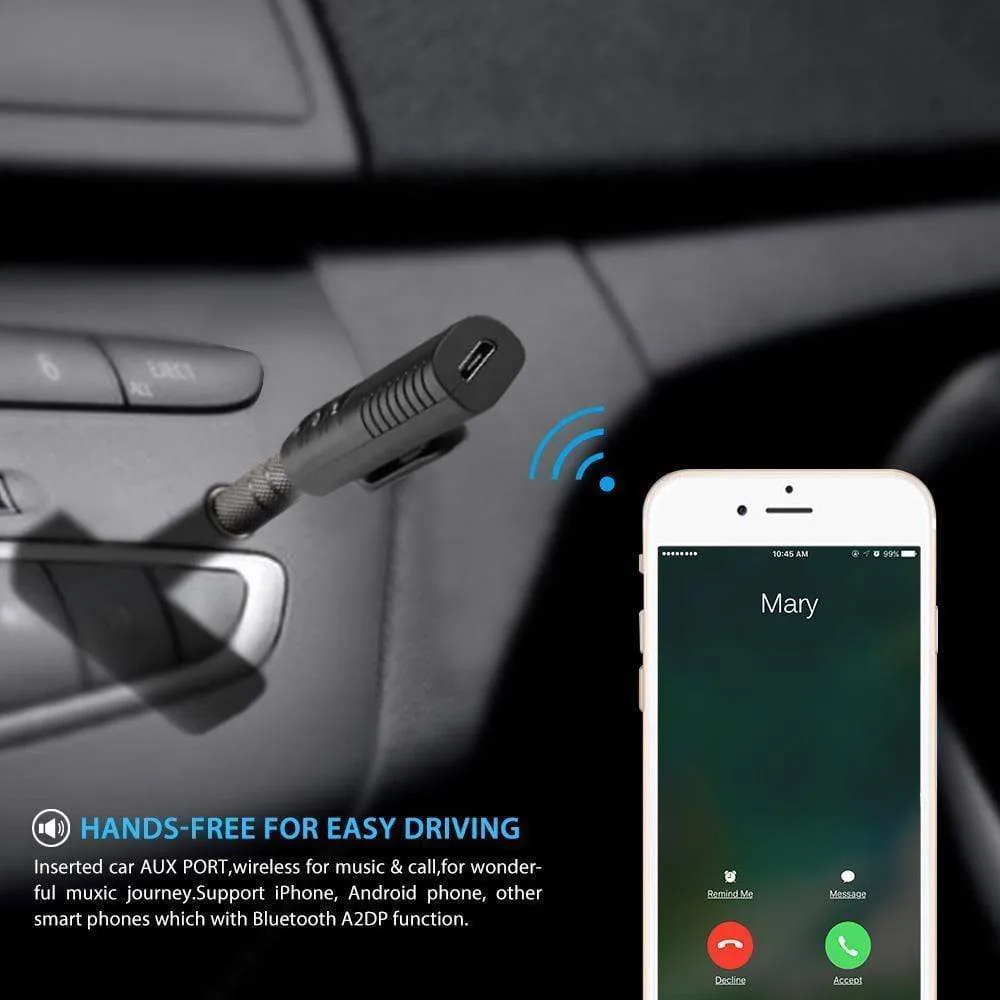 Universal 3.5mm jack Bluetooth Car Audio Receiver AUX Adaptor