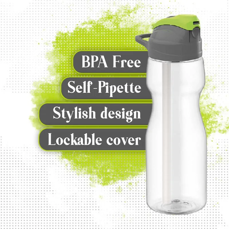 Water Bottle with Straw, Bottle with Leakproof Lid, 24.7 oz, 1 Pc