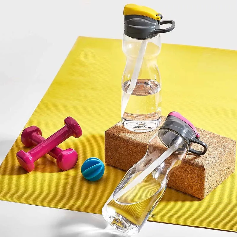 Water Bottle with Straw, Bottle with Leakproof Lid, 24.7 oz, 1 Pc