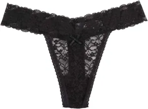Women's Sexy Lace Thongs V Cheeky Underwear See Through Panties Pack of 5