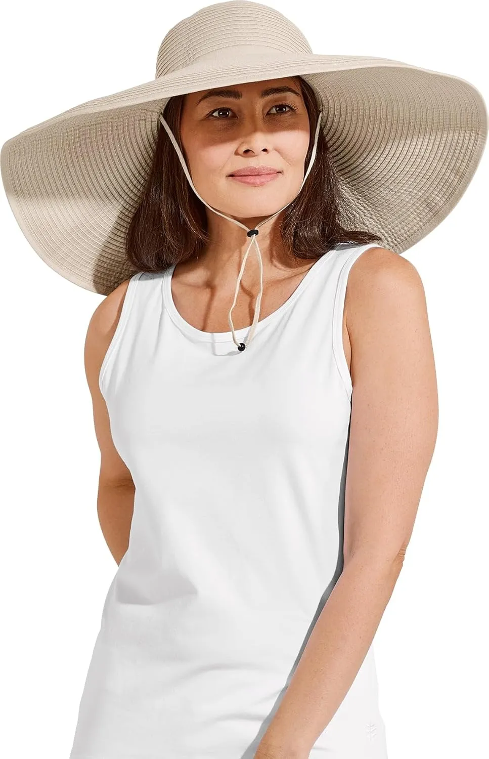 Women's Wide Brim Poolside Hat - UPF 50 Sun Protection - Elegant and Packable - Shelby (One Size)