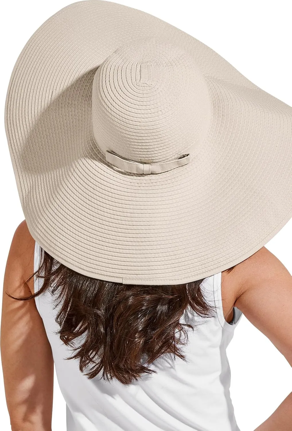 Women's Wide Brim Poolside Hat - UPF 50 Sun Protection - Elegant and Packable - Shelby (One Size)