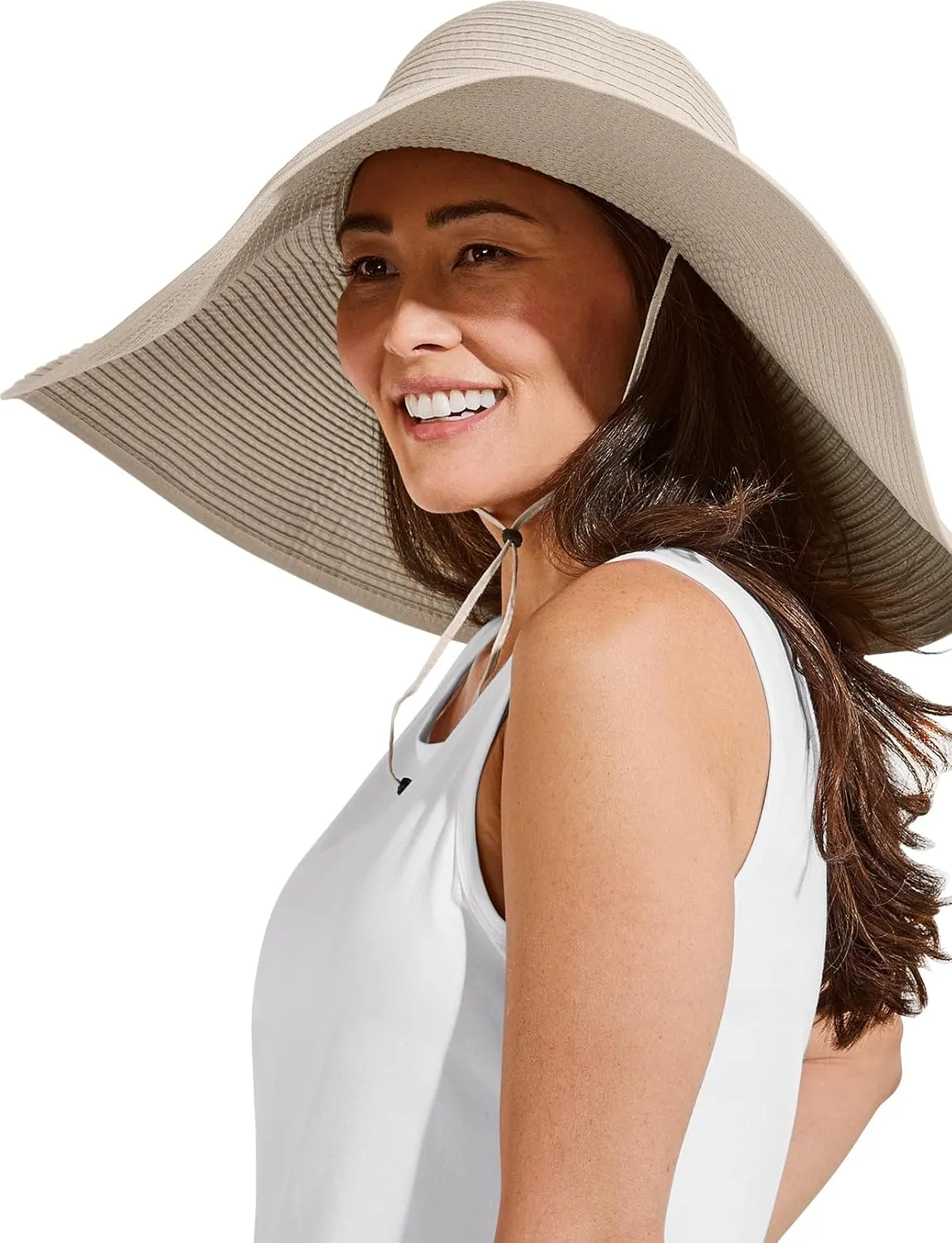 Women's Wide Brim Poolside Hat - UPF 50 Sun Protection - Elegant and Packable - Shelby (One Size)