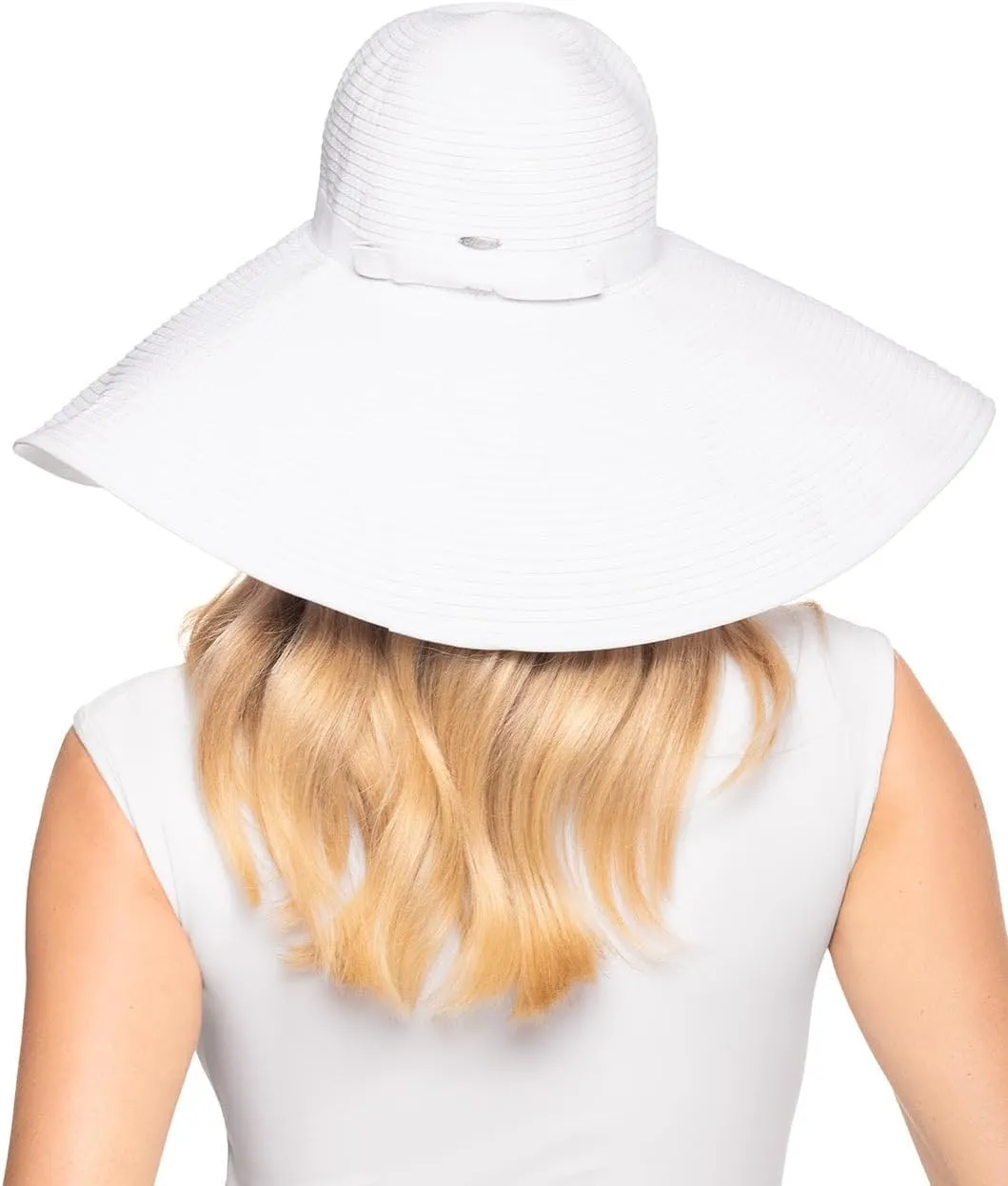 Women's Wide Brim Poolside Hat - UPF 50 Sun Protection - Elegant and Packable - Shelby (One Size)