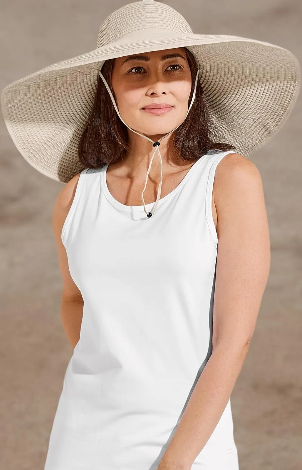 Women's Wide Brim Poolside Hat - UPF 50 Sun Protection - Elegant and Packable - Shelby (One Size)