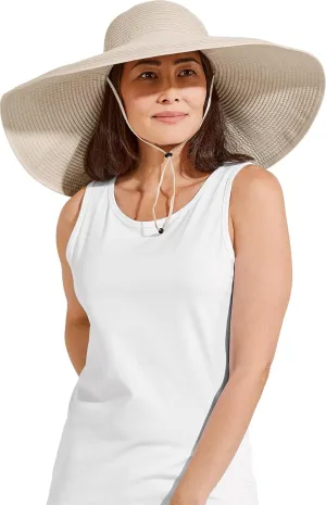 Women's Wide Brim Poolside Hat - UPF 50 Sun Protection - Elegant and Packable - Shelby (One Size)