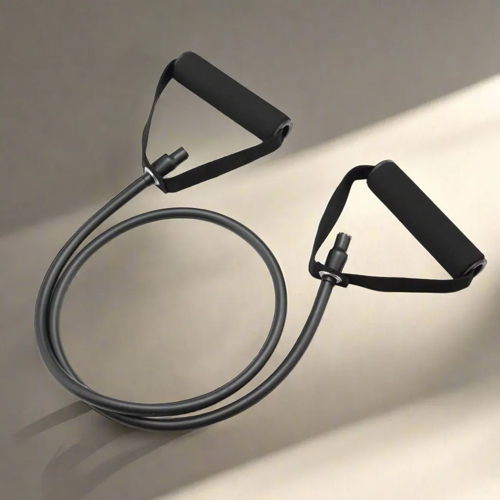 Your Ultimate Fitness Partner: 5 - Level Pull Resistance Bands with Handles!